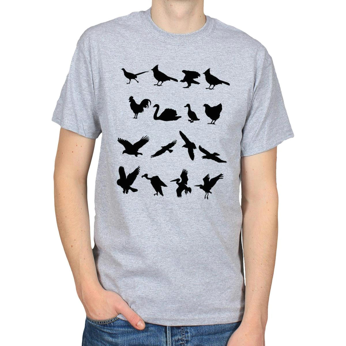 Drawing T Shirt Outline Silhouette Of Birds Infograph Outlines Drawing Nature Duck Rooster
