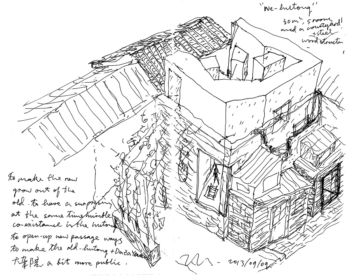 Drawing T Square Zao Standardarchitecture Creates Hostel within Beijing Hutong