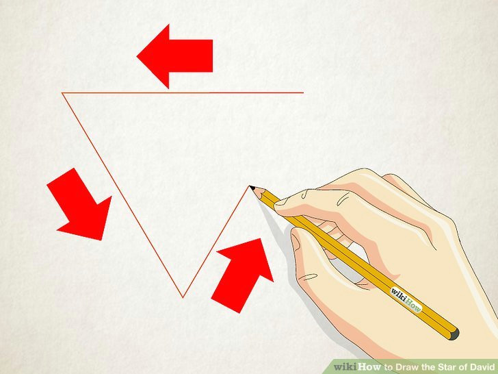 Drawing Things Upside Down How to Draw the Star Of David 9 Steps with Pictures Wikihow
