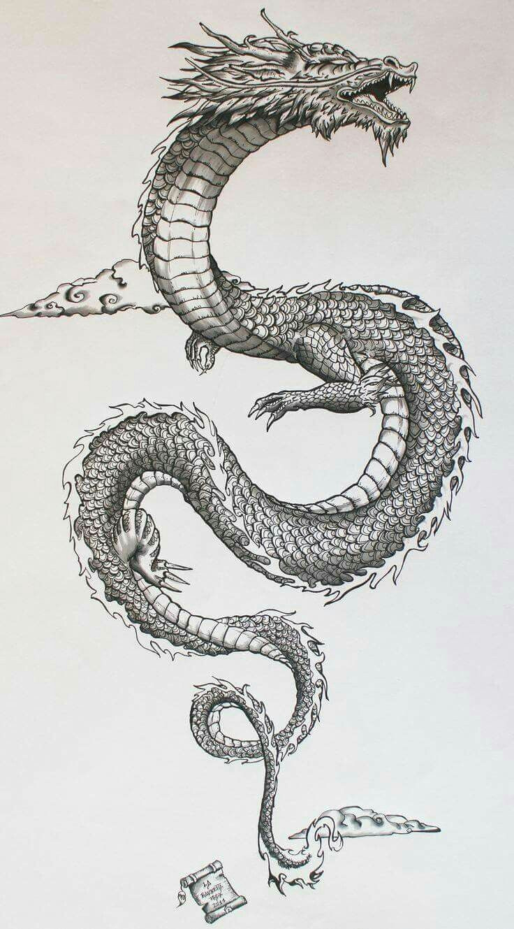 Drawing Traditional Dragons Chinese Dragon My Next Tattoo Japanese Dragon Tattoos Ioi I