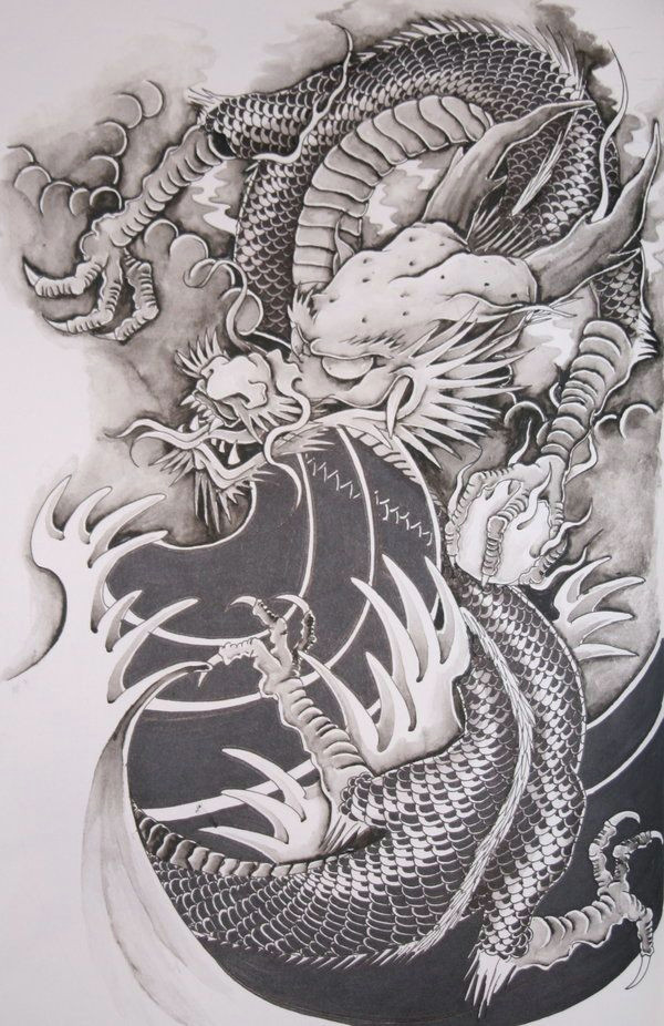 Drawing Traditional Dragons oriental Dragon Tattoo Designs Chinese Dragon by Brokenpuppet86