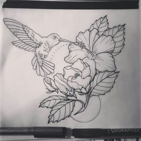 Drawing Traditional Flowers Image Result for Neo Traditional Hummingbird Tattoo Pinterest