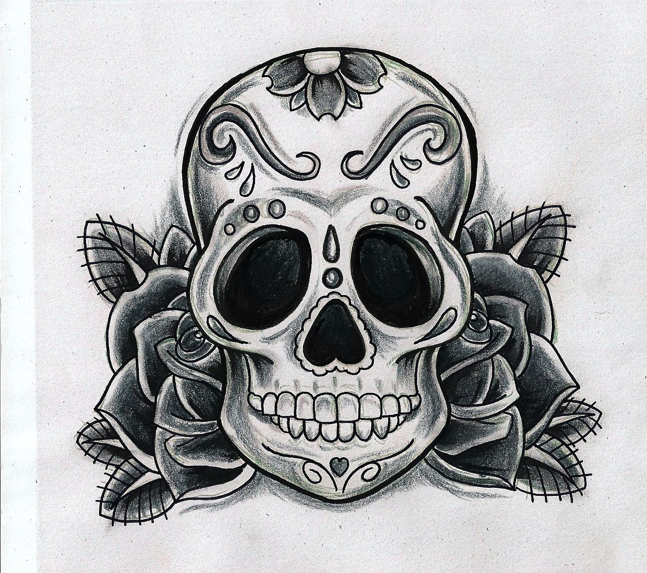 Drawing Traditional Skulls Gallery Funny Game Sugar Skull Designs Tattoos Sugar Skull