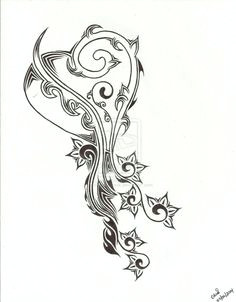 Drawing Tribal Flowers 19 Best Large Tribal Heart Tattoo Sketch Images Tribal Heart