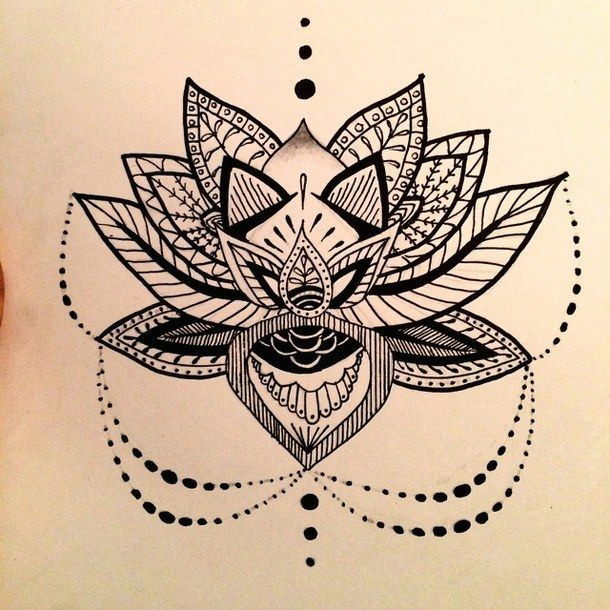 Drawing Tribal Flowers Aztec Buddhism Design Drawing Flower Lotus Lotus Flower