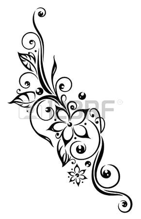 Drawing Tribal Flowers Black Flowers Illustration Tribal Tattoo Style Photo Tattoos
