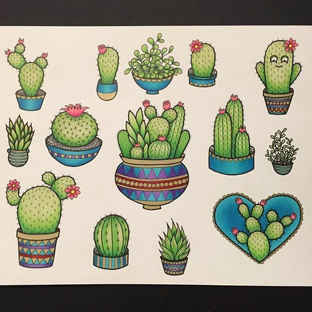 Drawing Tumblr Cactus I forgot to Post My Cactus Flash Sheet I Ve Only Tattooed One Of