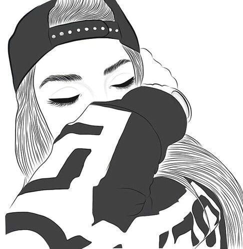 Drawing Tumblr Girl Swag Gambar Outline Girl and Tumblr Wallpaper Drawings Tumblr