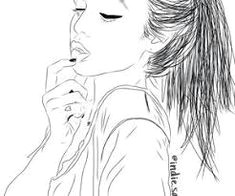 Drawing Tumblr Lips Inspiring Image Eyes Girl Hair Lips Outline Outlines Tumblr