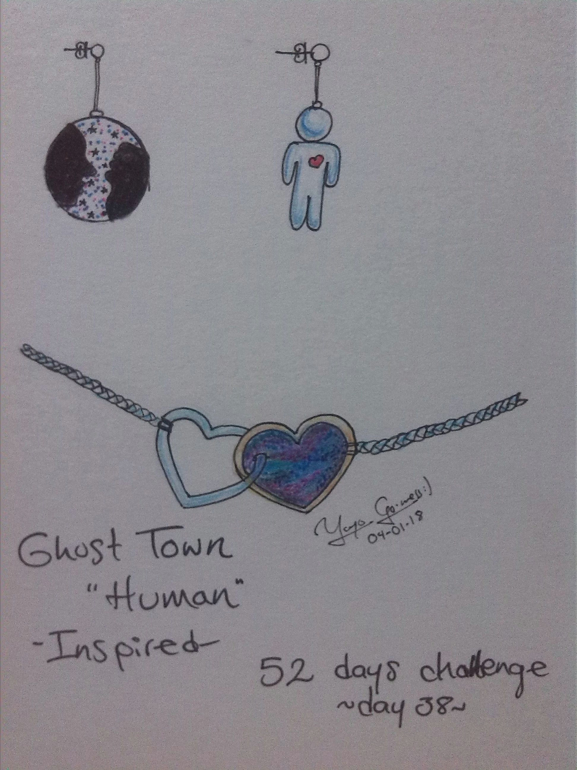 Drawing Two Heart Day 38 Human Lyrics that Inspired This Set Earrings I Ve Been