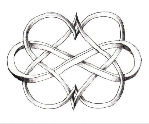 Drawing Two Heart Two Hearts Intertwined forever for David A Pinterest Tattoos