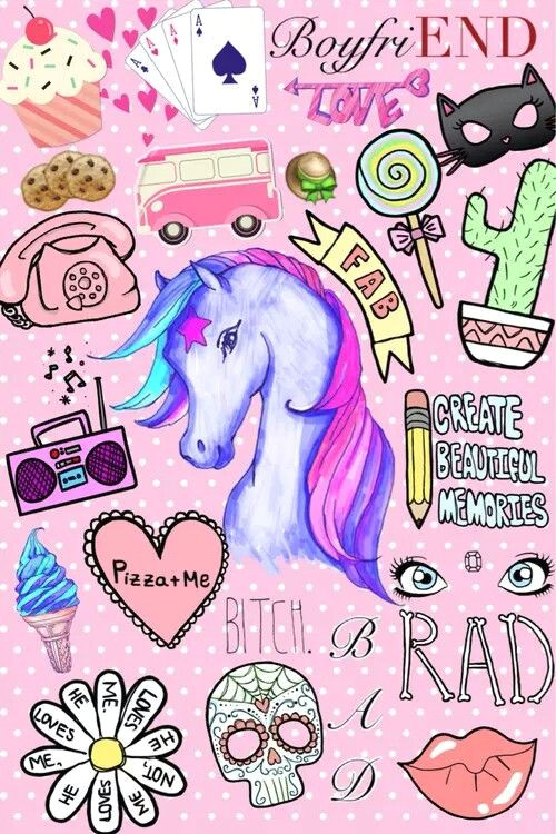 Drawing Unicorn Tumblr Tumblr Collage Tumblr Collages Wallpaper Collage Drawings