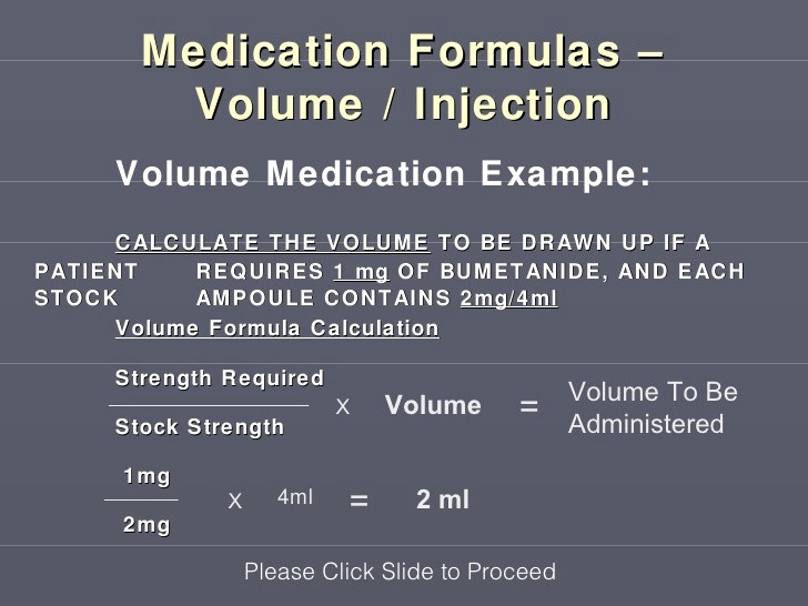 Drawing Up Medication Introduction to Medication Calculations