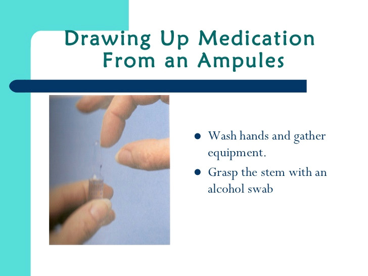 Drawing Up Medication Medication Administration