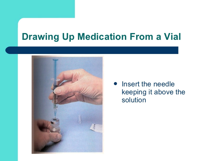 Drawing Up Medication Medication Administration