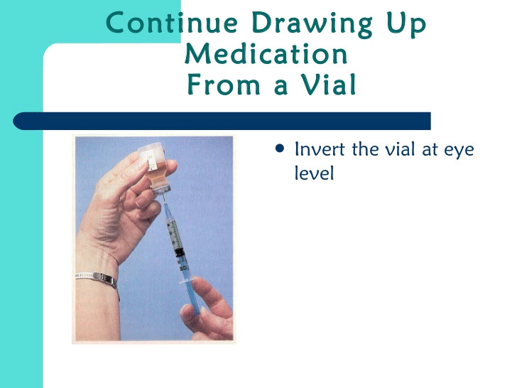 Drawing Up Medication Medication Administration