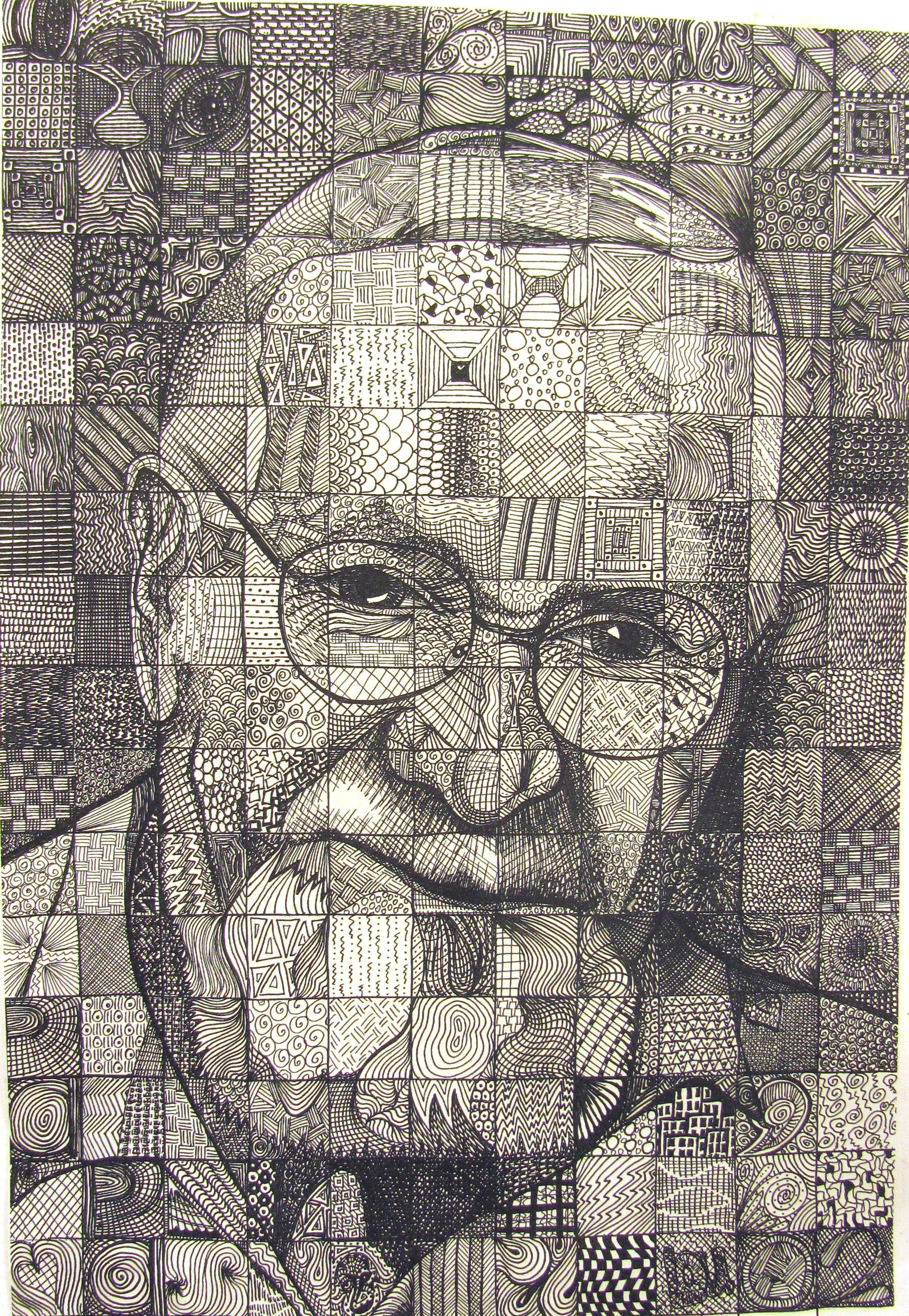 Drawing Using A Grid Papa bylou Traylor Example Of Grid Drawing Using Pattern for Value
