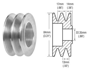 Drawing V Belt Pulley Part 242500 2 Groove V Belt Alternator Pulley for ford 1g Gm and