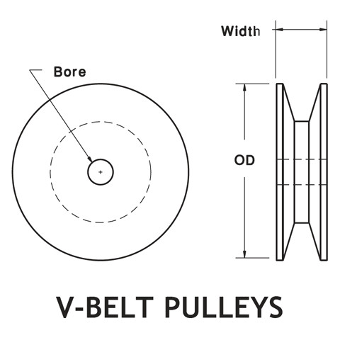 Drawing V Belt Pulley V Belt Pulley Slideways Inc