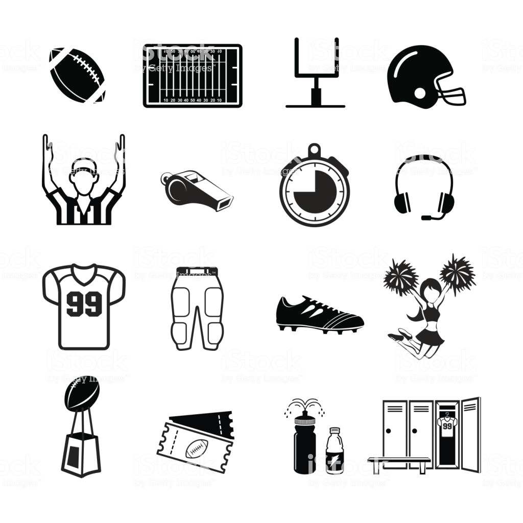 Drawing Vector Fields American Football Icon Stock Vector Art More Images Of