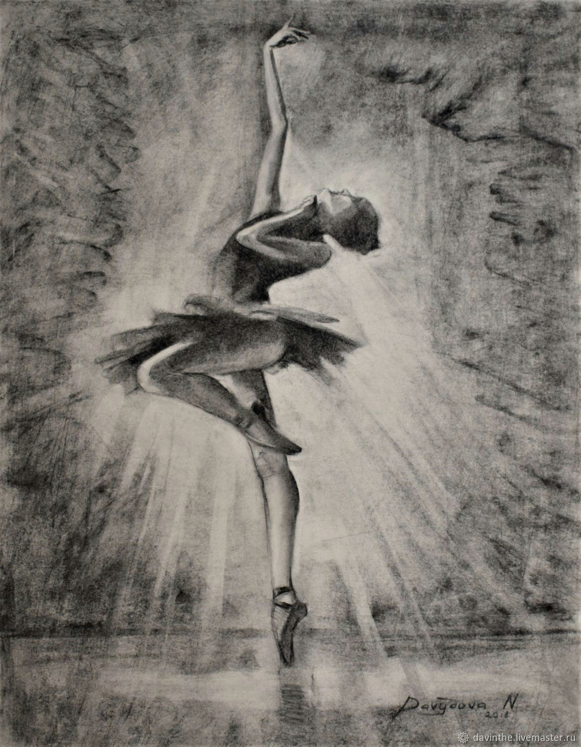Drawing W Charcoal Ballerina Drawing Fine Art original Charcoal Drawing Shop Online