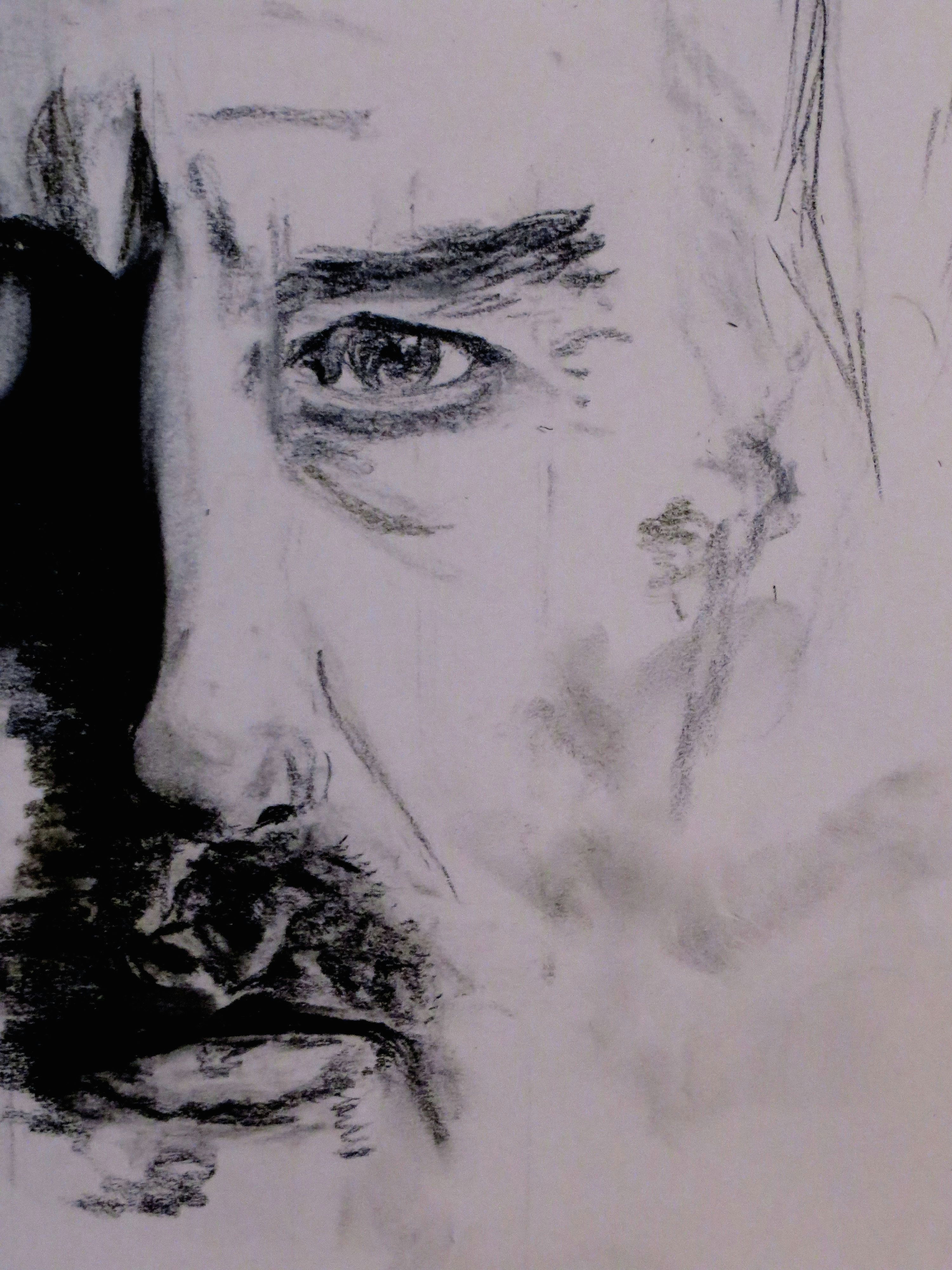 Drawing W Charcoal Unfinished Charcoal Drawing Of Ciaran Hinds which Alas I