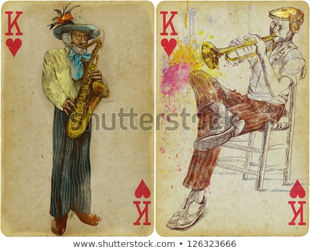 Drawing W Jazza Royalty Free Stock Illustration Of Jezzmen Kings Od Jazz Jam