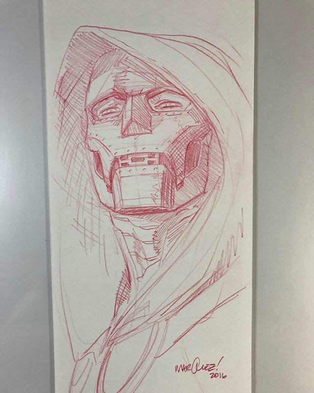 Drawing Warm Up Ideas Dr Doom by David Marquez Drdoom Warmup Sketch Marvel Comics