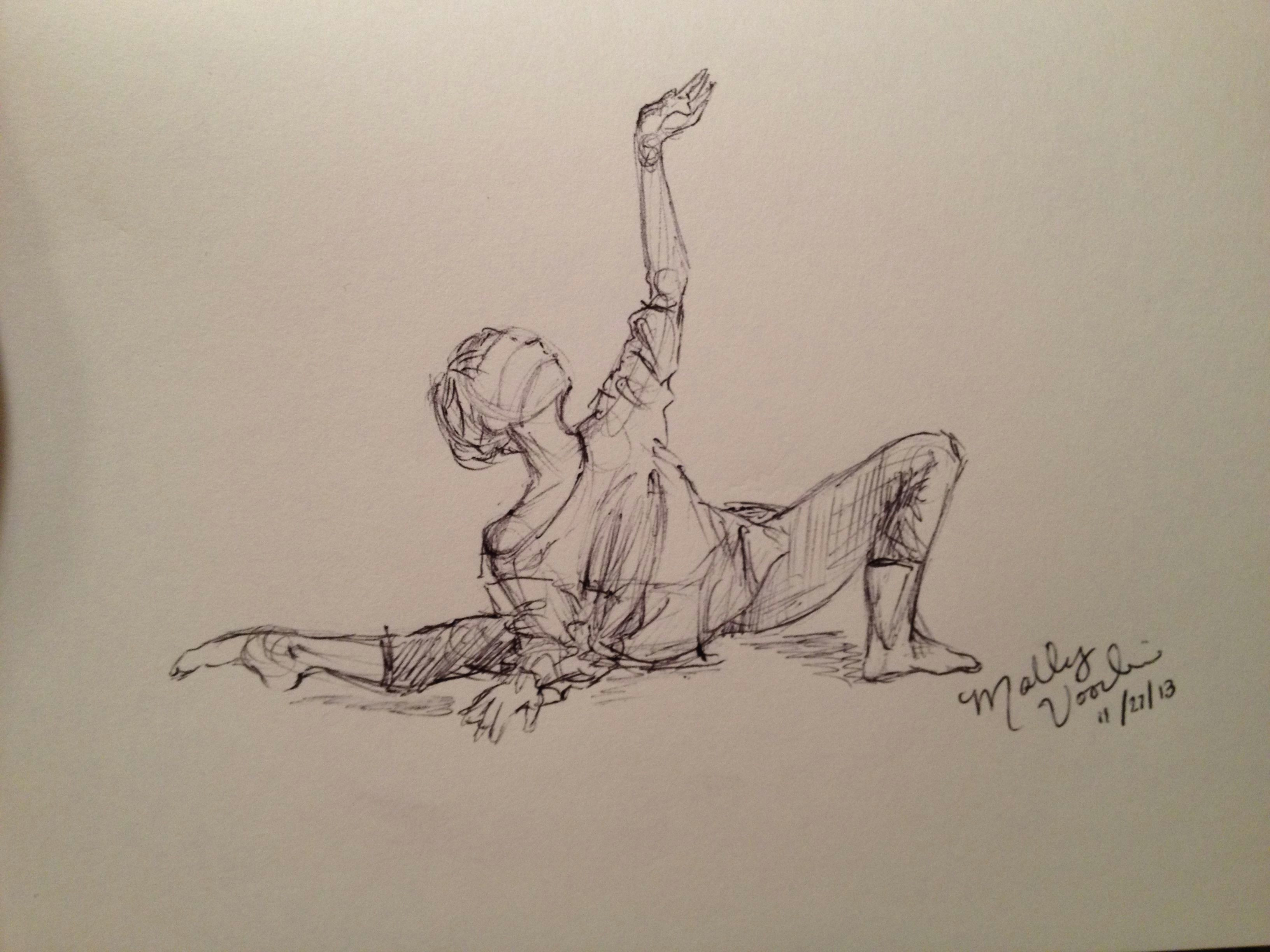 Drawing Warm Ups Dancer Sketch by Mgv Floor Stretches and Warm Up Sighs