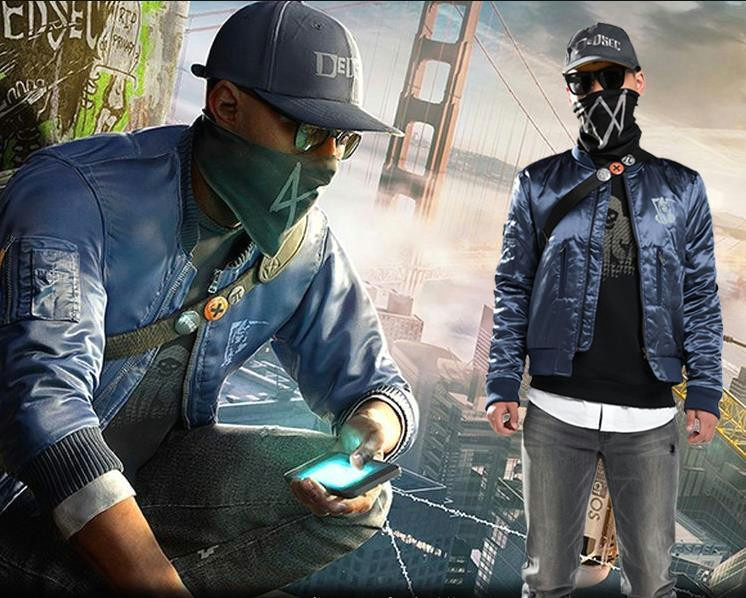 Drawing Watch Dogs 2 Game Watch Dogs 2 Marcus Holloway Long Sleeve Jacket Men S Cosplay