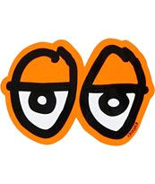 Drawing with orange Eyes Logo Krooked Eyes orange Sticker Gotta Have Pinterest Skateboard