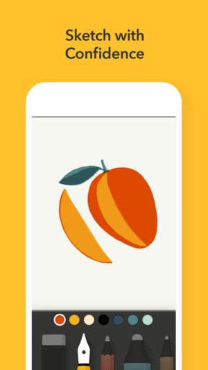 Drawing with orange Eyes Logo Paper by Wetransfer On the App Store
