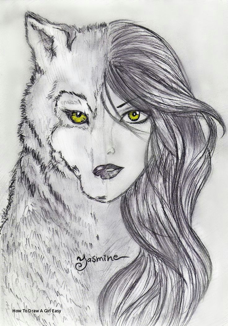 Drawing Wolves Easy How to Draw A Girl Easy Art Drawings Girl S S Media Cache Ak0 Pinimg