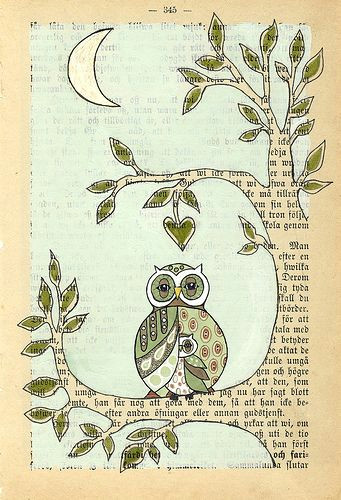 Drawing X-bar Trees Love the Idea Use Old Book Page to Draw Paint some Wall Art