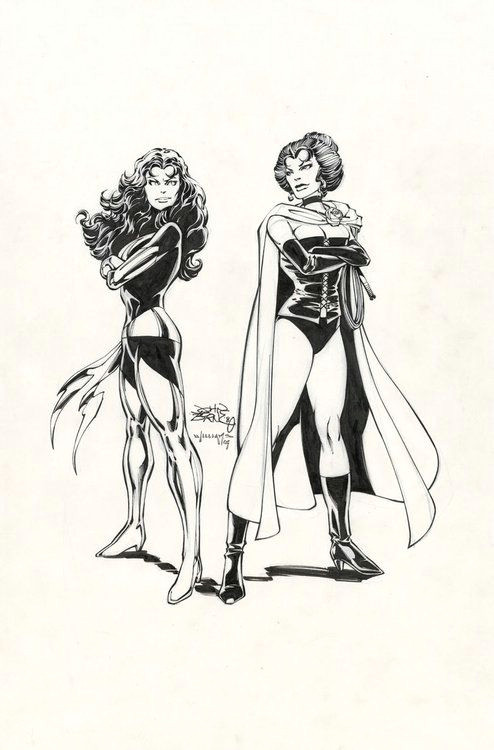 Drawing X Man Dark Phoenix and Black Queen by John byrne byrne Victim