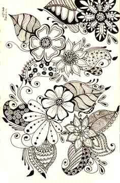 Drawing Zentangle Flowers Zendoodles Flowers Zen Drawings Doodles Doodle Art