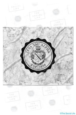 Drawing Zeta Zeta Tau Alpha Marble Crest Velvet Plush Blanket Srat Pinterest