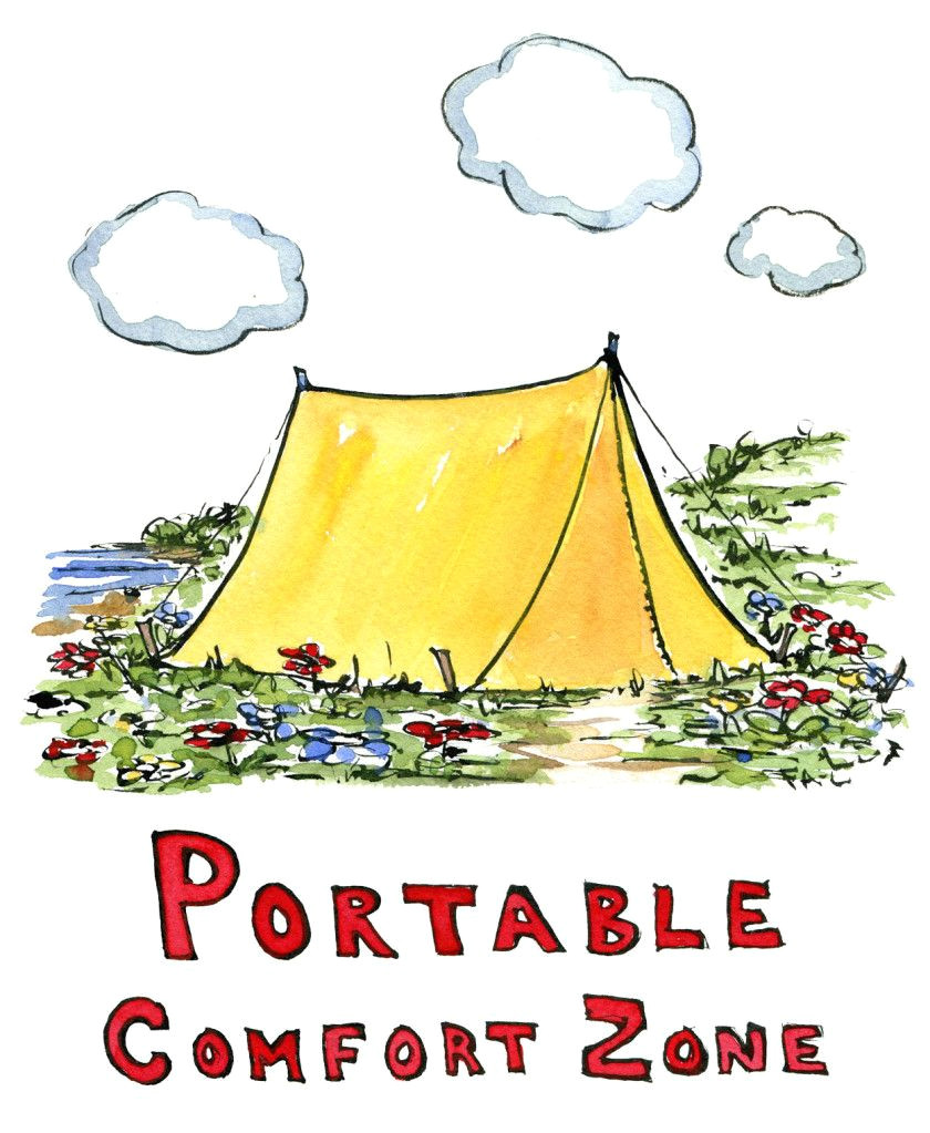 Drawing Zones Tent as Portable Comfort Zone Drawing by Frits Ahlefeldt Hiking