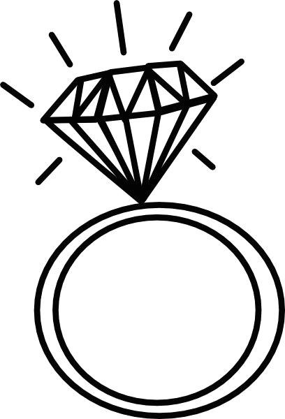 Drawings Easy Diamond Wedding Ring Drawings Clipart Best Clipart Best Monograms