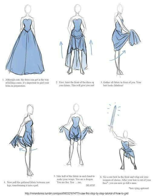 Drawings Easy Dress In Case You Re Wearing A Long Dress and Need to Kill someone