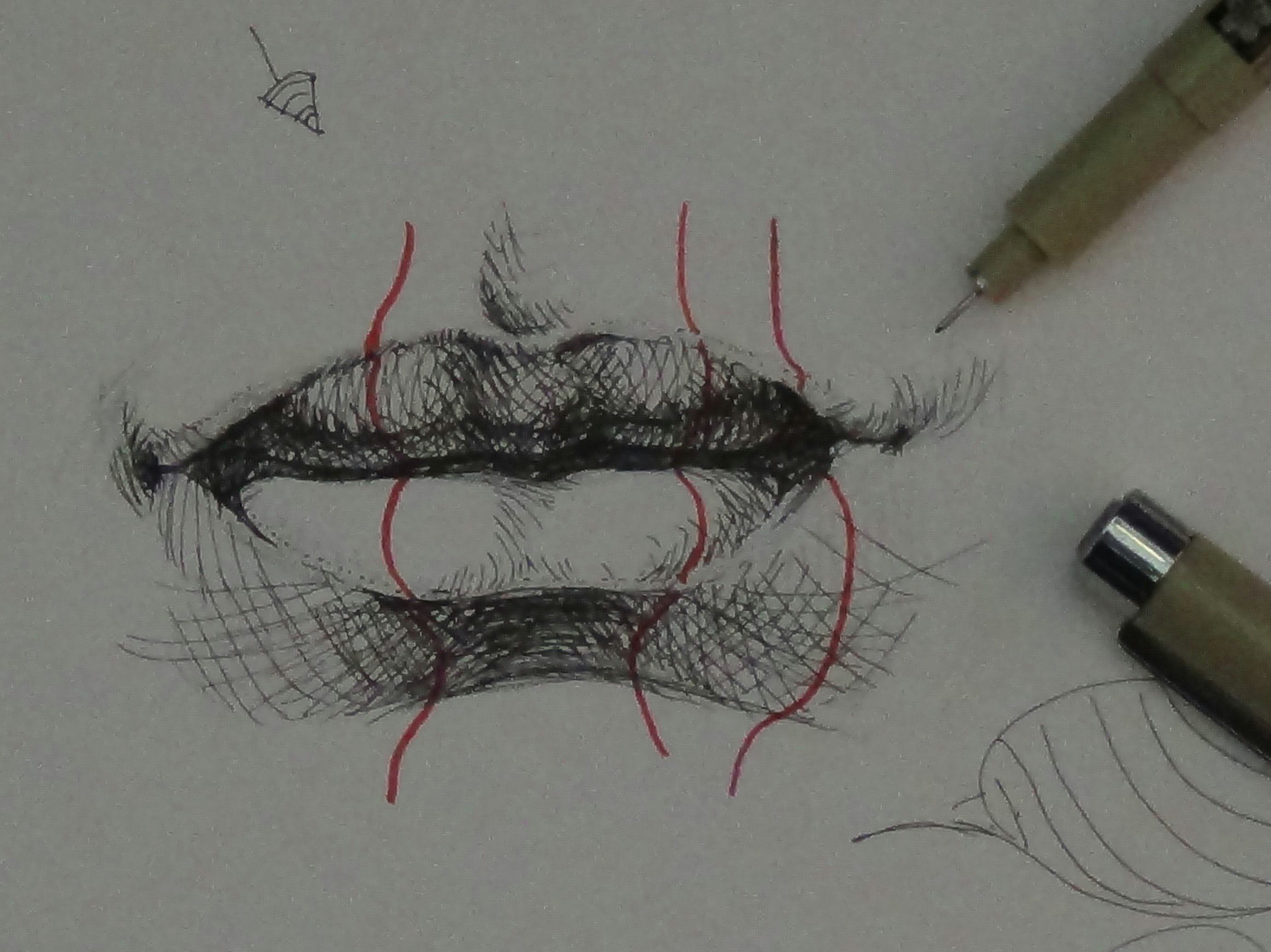 Drawings Easy Lips Pen Ink Drawing Tutorials How to Draw Realistic Lips Playlist