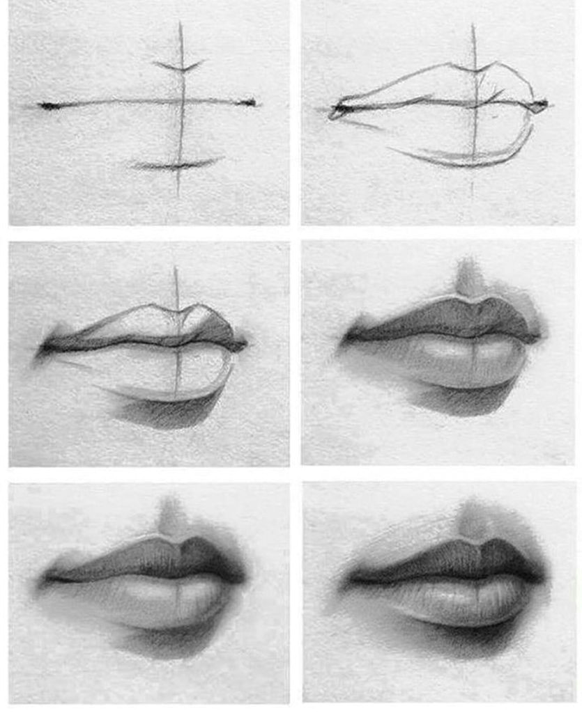 Drawings Easy Lips Pin Od Ewa Na Drawing Pinterest Drawings Pencil Drawings I