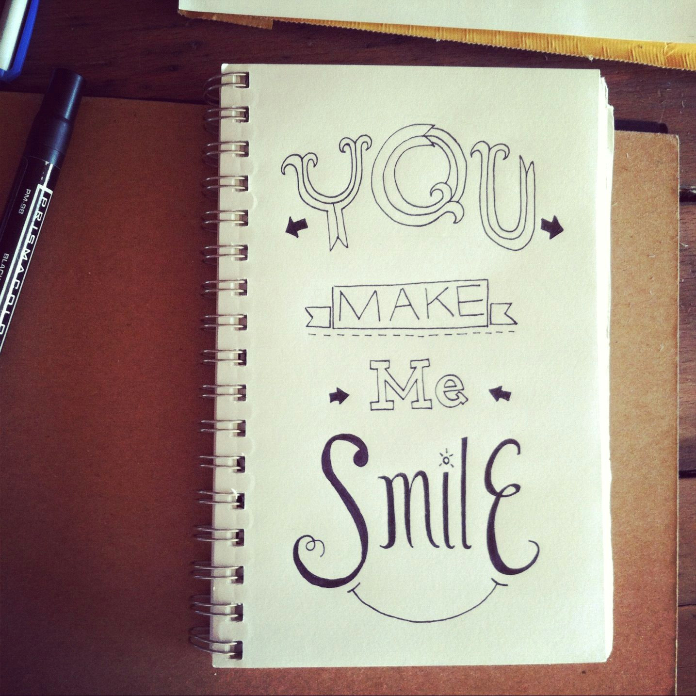 Drawings Easy Quotes You Make Me Smile A Doodle I Did for A Doodle A Day Project On