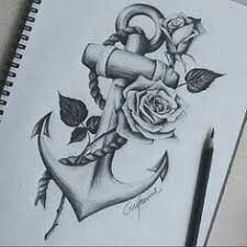 Drawings Of Anchors with Roses 176 Best Drawing Images Easy Drawings Flower Tattoos Geometry Tattoo