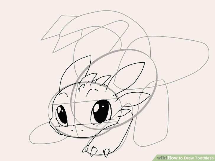 Drawings Of Baby Dragons Step by Step How to Draw toothless with Pictures Wikihow