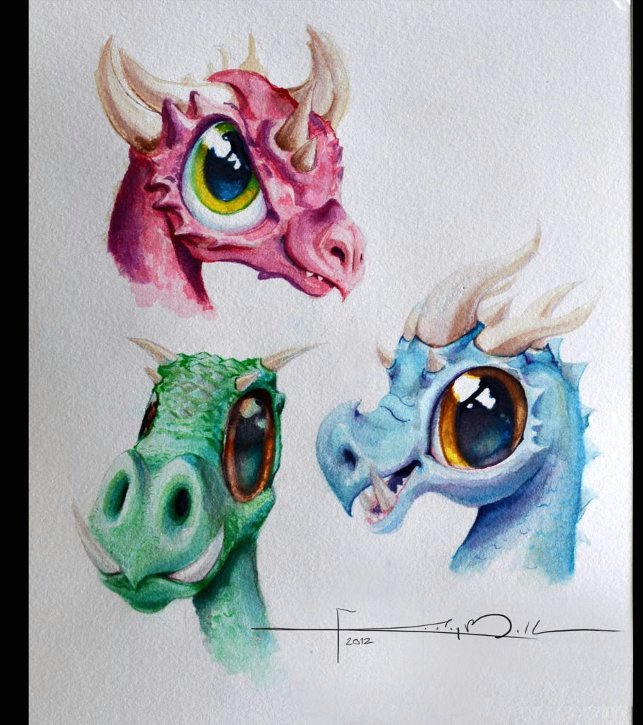 Drawings Of Baby Dragons Watercolor Dragons Waterverf Dragon Dragon Art Watercolor