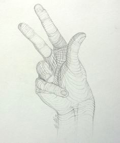 Drawings Of Colourful Hands 11 Best Cross Contour Hand Drawings Images