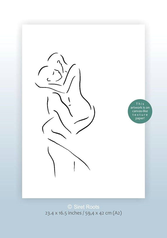 Drawings Of Couples Hands Sexy Couple Drawing Minimalist Line Art Nude Erotic Nude Sketch