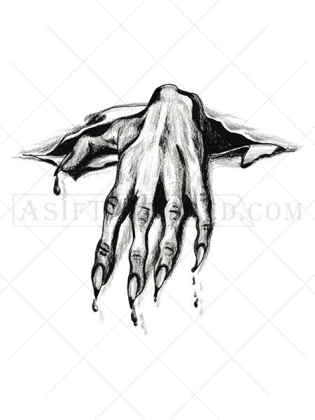 Drawings Of Creepy Hands This Highly Detailed Black Tattoo Has An Amazingly 3d Effect and