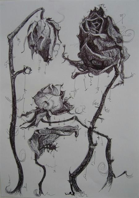 Drawings Of Dead Roses Rose Wilted Flower Tattoo Dead Roses Drawing Dead Flower Drawing